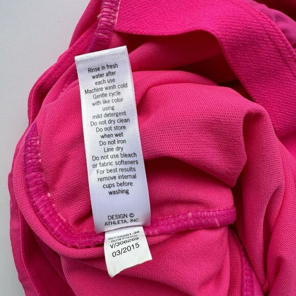 Athleta Swim Suit Tankini Top Size XS Navy Neck Tie EUC Beach Vacation - Picture 5 of 5